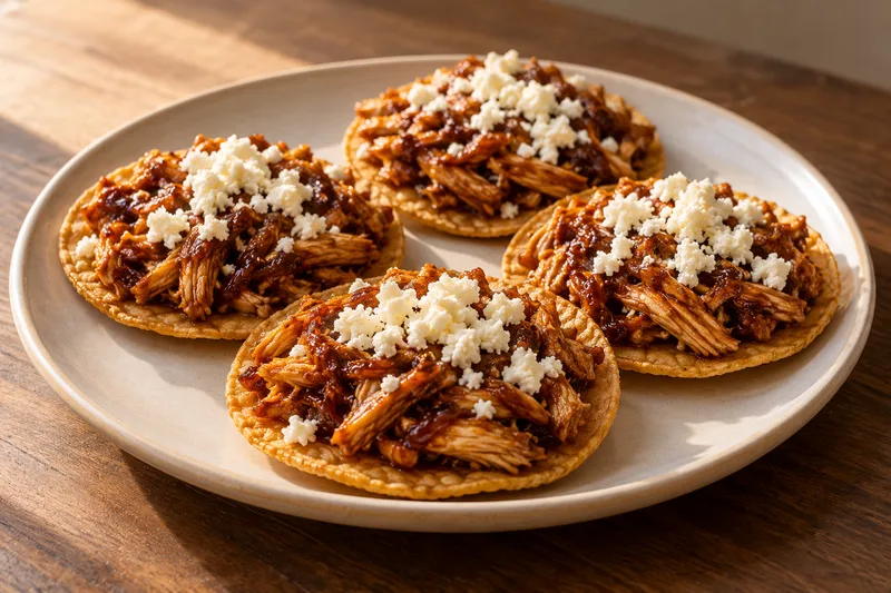 Tostadas de pollo glaseado con salsa de soya
